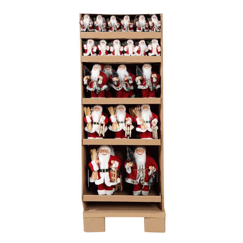 Présentoir Stand Stand Noël Père Santa Claus Décoration Festival Figurine Figurine Collection Traditionnelle Noël