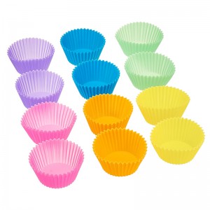 Muffin de cupcake en silicone antiadhésive, cupements de cuisson