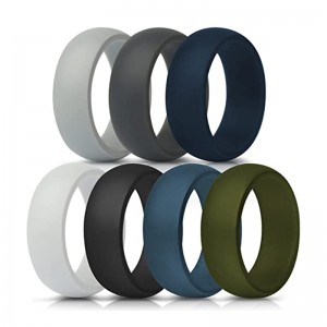 Outlet usine, bagues de silicone personnalisées pour hommes, mariage BNAD
