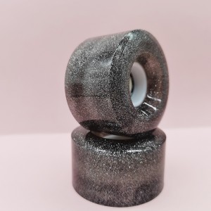 Roues Personnalisées Quad Skate Roues Transparent Pu Matériau PU Poudre de paillettes avec LED