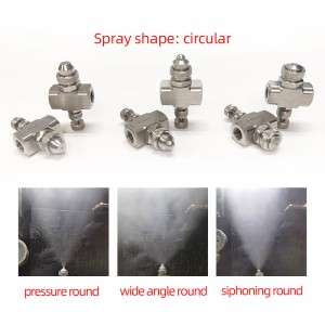 Buse d\'atomisation d\'air en acier inoxydable