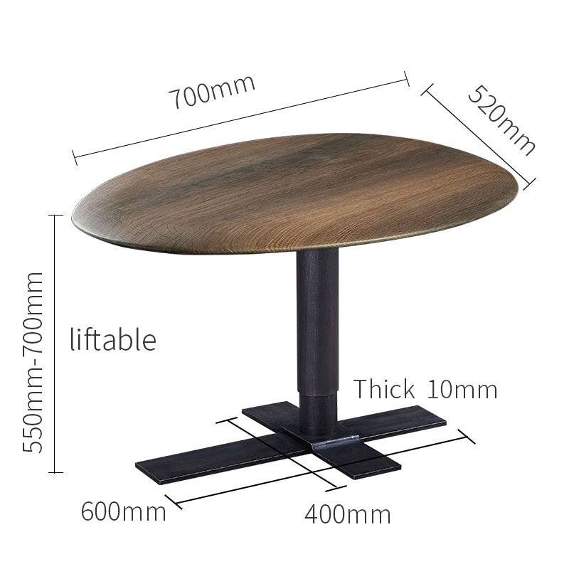 Table basse à café en bois massif moderne en bois massif de lanappe à café multifonction