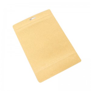 Sac debout de papier kraft à fond plat