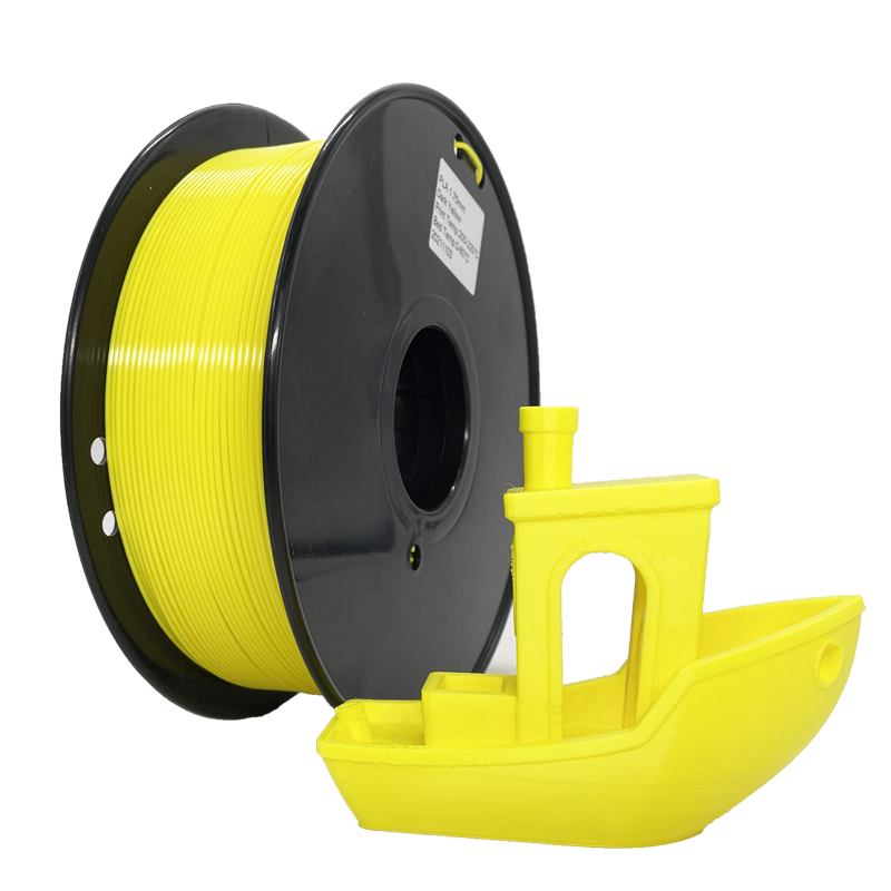 Pinrui haute qualité 1kg 3D PLA Imprimante filament de filament jaune couleur jaune