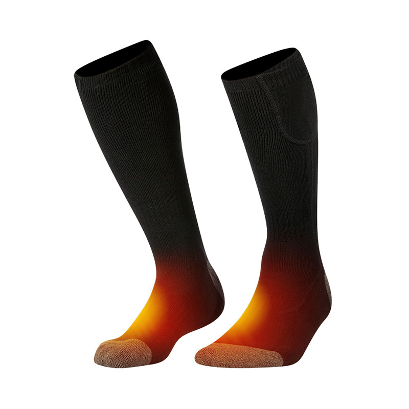 Chaussettes de randonnée chauffée pour la météo de la motte, chauffe-batterie rechargeable pour pieds chroniquement froids