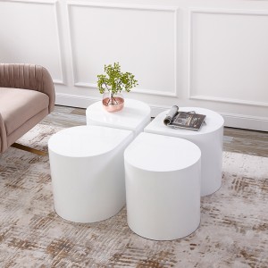 Pettal Design Table basse de luxe esthétique 4 tables latérales en or pour salon moderne