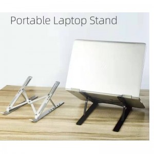 Stand d\'ordinateur portable Tablette Alliage d\'aluminium Stand d\'ordinateur Pliant Support de bureau Vertical Moniteur Stand de refroidissement