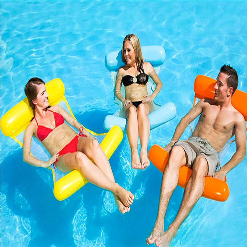 Piscine gonflable flottante pour adulte, hamac de piscine (selle,nuque, chaise longue), chaise de piscine d'été, salon d'eau portable
