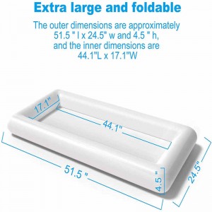 Barre de glace blanche gonflable, flotteur de glace, piscine gonflable