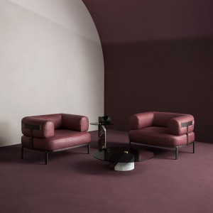 Table basse en verre trempé de design italien Table basse marbre moderne Plinth Table d\'appoint pour meubles de salon