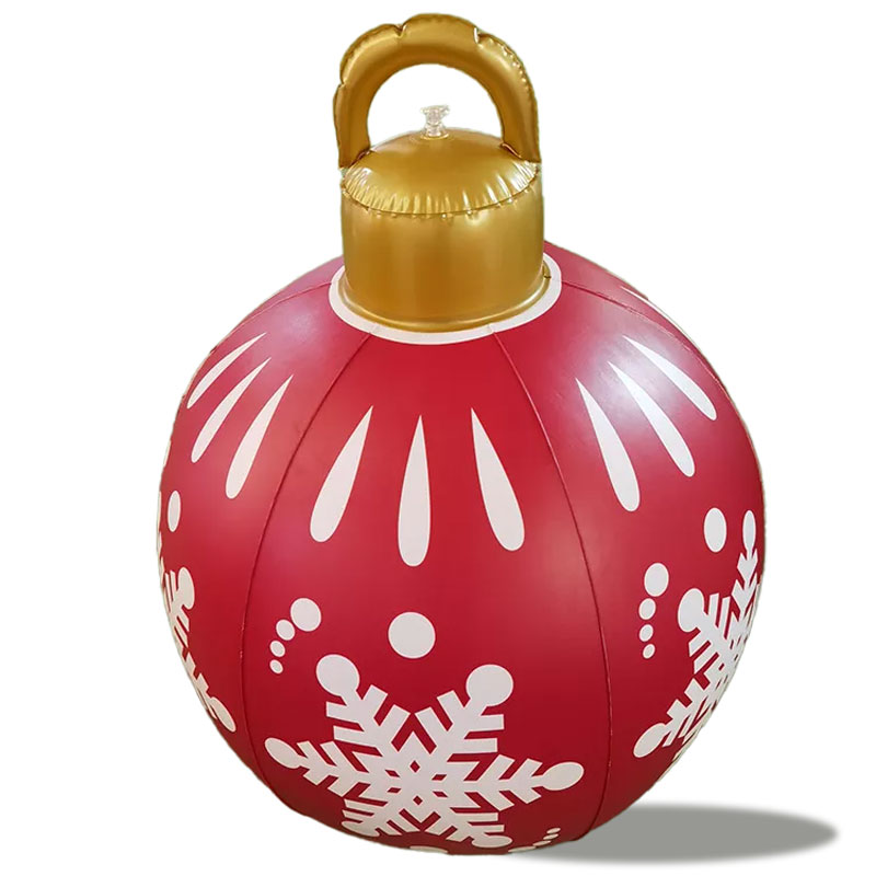 Boules de décoration gonflables de Noël, ornements suspendus gonflables en PVC de Noël