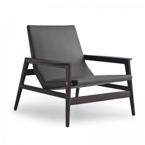 Prix ​​usine en gros français Hôtel moderne en cuirnoir Chaises d\'accent en cuir de salon