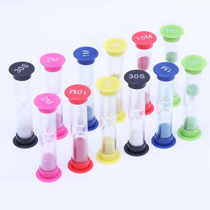 6 PCS en plastique Sand Timer Sandglass Sablaglass Sand Clock Timer 30 SEC/1 min/2 MINS/3 MINS/5 MINS/10 MINS