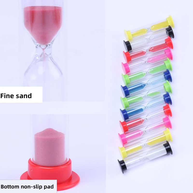 6 PCS en plastique Sand Timer Sandglass Sablaglass Sand Clock Timer 30 SEC/1 min/2 MINS/3 MINS/5 MINS/10 MINS