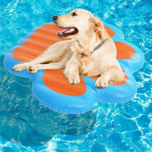 Rangée d\'animaux de compagnie flottante gonflable en PVC d\'usine pour chien, flotteur de chien pour la piscine, séjour gonflable flotteur sec pour chiens