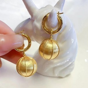 Bijoux tuochen 18k Jaune Or Prêt à expédier Boucles d\'oreilles pour femmes