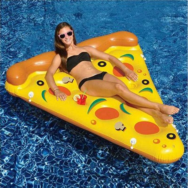PVC Gonflable Grand flotteur adulte Pizza flotteur, jouet d'eau pour piscine, plage