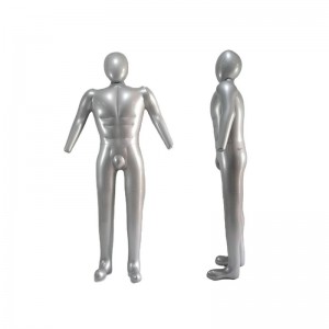 Modèle de mannequin mâle pvc gonflable, taille réelle avec tête et bras, mannequin de corps en plastique