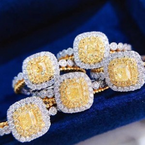 Personnalisé de luxe sur mesure 9K/10K/14K/18K Bague en or solide Prixpcess Bague de fiançailles à 0,60