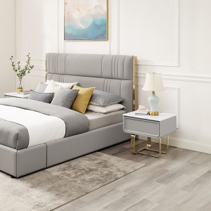 Pleine de chevet de jambe en acier inoxydable en or française