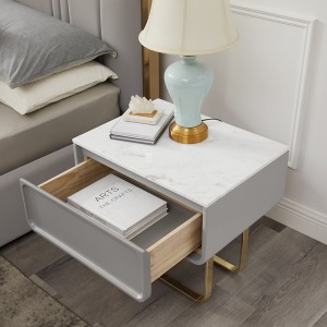 Pleine de chevet de jambe en acier inoxydable en or française