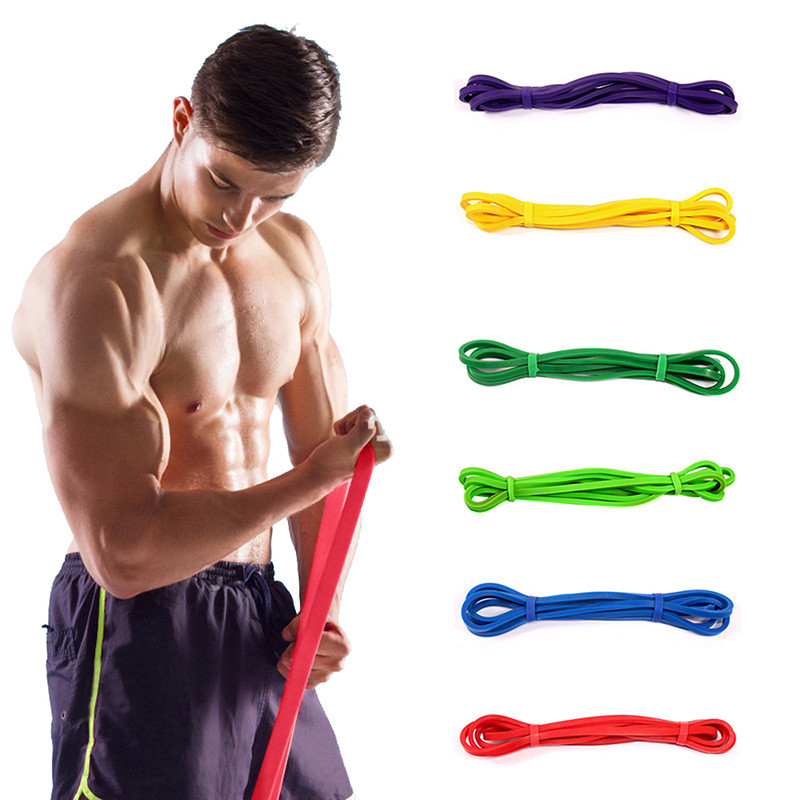 5-120 lb jaune rougenoir violet vert yoga résistance bandes élastiques en caoutchouc élastique intérieure équipement de fitness extérieur pilates