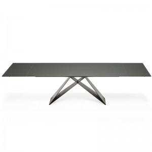 Designs modernes italiens 8 personnes en céramique de table à manger rectangulaire en pierre de céramique