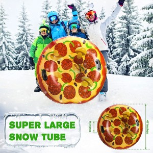 Pizza Pizza Snow Tube Équipement de traîneau de jouets d\'hiver, jouets deneige pour enfants extérieurs