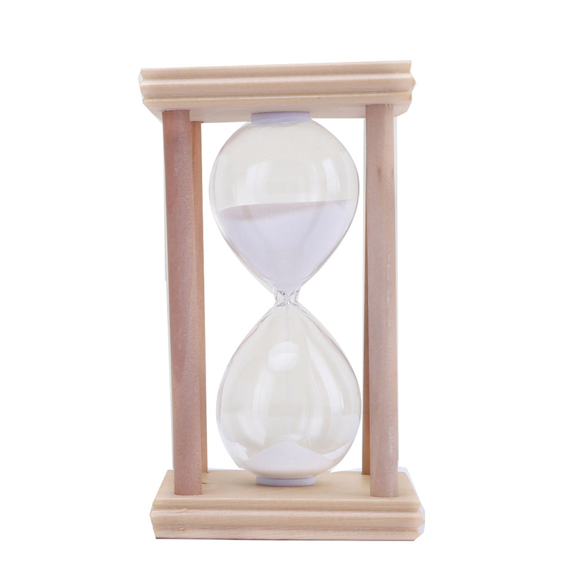 Home Hour Glass Sand Timer sur le stand, env. 30 minutes, couleur en bois