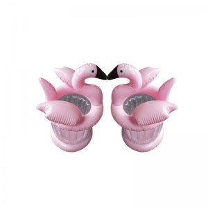 Refroidisseur de seau gonflable de glace gonflable rose, jouets de fête d\'été accessoires de plage de piscine, porte-tasse à bière de bière