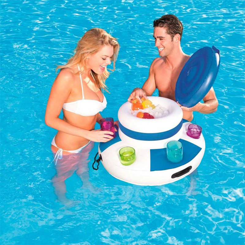 Piscine de seau à glace gonflable flotte des adultes en plastique glaçons boivent le porte-refroidisseur accessoires denatation