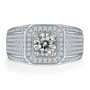 Engagement S925/18k/14k/10k avec Moissanite/Real Diamond pour l\'homme