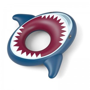 Pool de requin gonflable Chariot à chair denatation Shark Plaflate Roule sur Pool Party Raft Lounge Lounge For Kids Adults