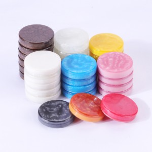 Resin de haute qualité personnalisé Backgammon Cheps Chips Backgammon Pieces