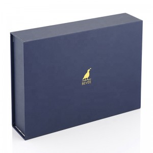 Relevage de fermeture magnétique imprimé simple élégant coffret cadeau en carton en papier avec couvercle à charnière