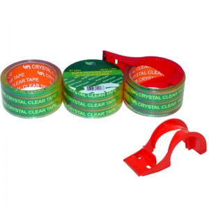 ruban d\'emballage d\'OPP Clear Clear avec distributeur