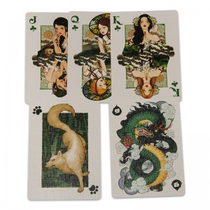 Carte de coupe de fleur Fabricant personnalisé Magic Show Carte de jeu allemand Paper Noir Papier Open venti