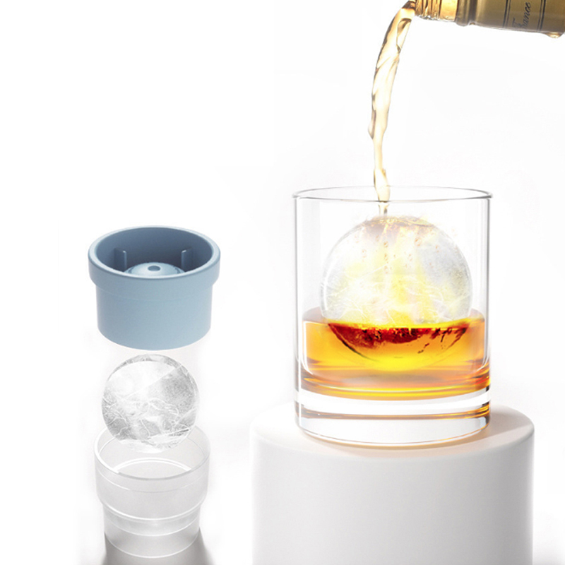 Moules de forme ronde de glace en silicone pour le whisky