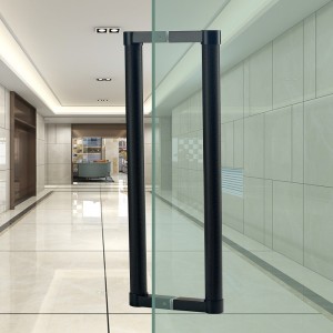 SS-022 Pataille de porte Galss Round Gals de haute qualité de haute qualité, Putting de poignée de porte d\'entrée moderne en acier inoxydable Putre de barre,noir mat