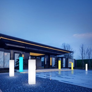 Extérieur imperméable Garden Light Festival Festival Party Mariage LED LED DÉCORATIVE PLAGE PLANDE COLOR COLOR Square Column Light