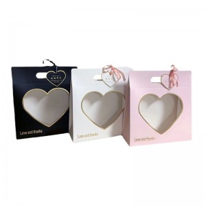 Boîte de fleurs Love Hand Box Paper Boîte cadeau emballage Boîte d\'emballage imperméable Carton pliant d\'emballage de fleurs