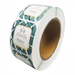 Couleur bronzing transparent auto-adhésif personnalisé argent chaud l0g0 en revêtement en papier autocollant auto-adhésif