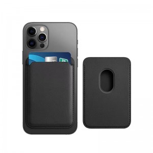 Convient pour le sac de carte Apple Magsafe Sac à cartes d\'accessoires magnétiques Iphone13 Case de protection en cuir iPhone13pro Bag de carte de visite