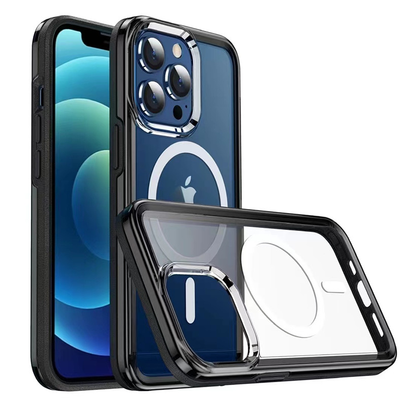 Convient pour l'iPhone 13 Magentic Case, Conception magnétique transparente Case de protection de charge rapide sans fil