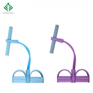 Exerciseur abdominal de corde à traction élastique, Corde de traction élastique à 4 tubes avec étendue de yoga élastique élastique Assey