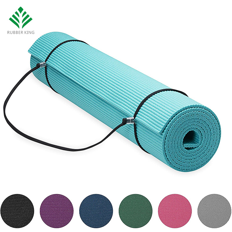 Mat de yoga premium avec écharpe porteuse de yoga, turreur, 72 pouces x 24 pouces x 1/4 pouce d'épaisseur