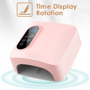 M&R 601PRO 72W lampe à ongles LED sans fil, séchoir à ongles à LED rechargeable, 15600mAh lampe de curling de vernis à ongles rapide sans fil, Laumoises en gel professionnel outils de manucure d\'art pour la maison et le salon (rech...