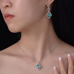 Bijoux tuochen argent sterling personnalisé 925 avec boucle d\'oreille en pierre de diamant à haute teneur en carbone