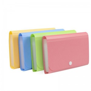 Expansion du dossier A5 taille de lettre PP Pouilles en plastique Multi Pocket Organizer Fichier extensible
