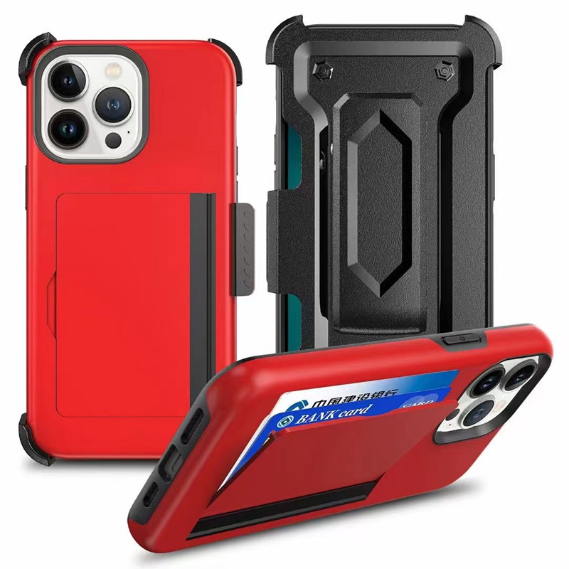 Convient pour le boîtier d'Apple iPhone13Pro Mobile Phone, avec une conception de cartes intégrée Case de téléphone mobile et support de téléphone mobile